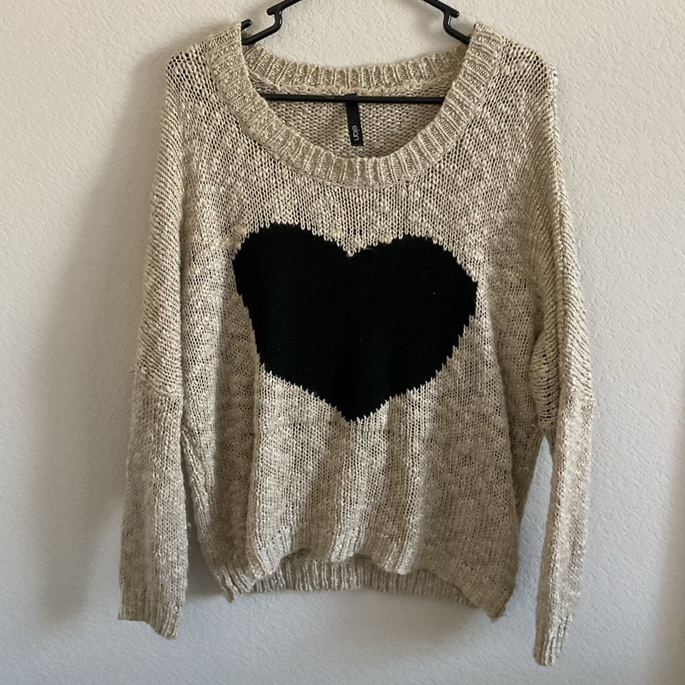 Elon Heart Sweater- Size S